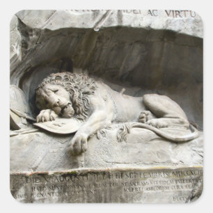 Lion monument, Lucerne Square Sticker