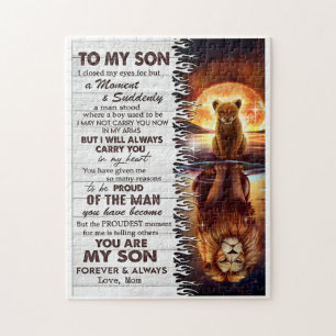 Lion Mum To My Son I Closed My Eyes  Jigsaw Puzzle