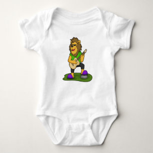 Lion Musician Guitar Music Baby Bodysuit