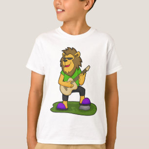 Lion Musician Guitar Music T-Shirt