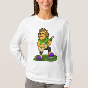 Lion Musician Guitar Music T-Shirt
