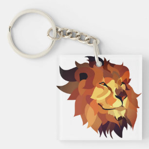 Lion, Nature, Feline Key Ring