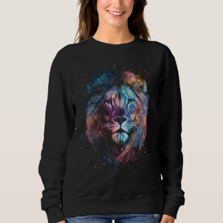 Lion Nebular - Graffiti Neon Ink Splash Sweatshirt