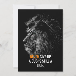 Lion Never Give Up Save The Date