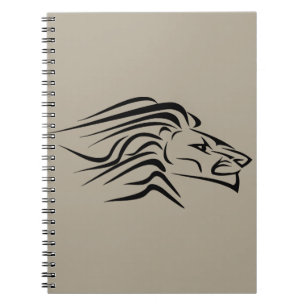 Lion Notebook - Custom Colours - Text