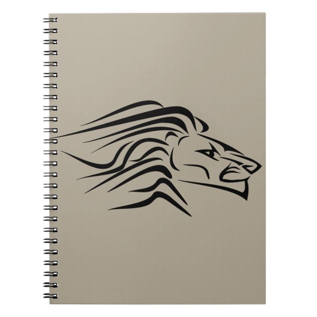 Lion Notebook - Custom Colours - Text (Front)
