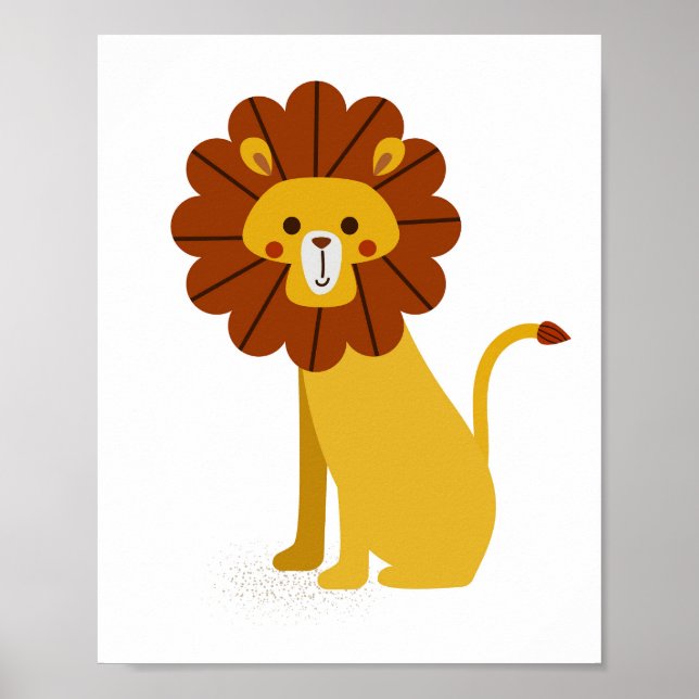 Lion Nursery Animal Poster (Front)