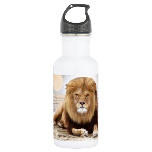 Lion Ocean Photo Paint 532 Ml Water Bottle (Front)