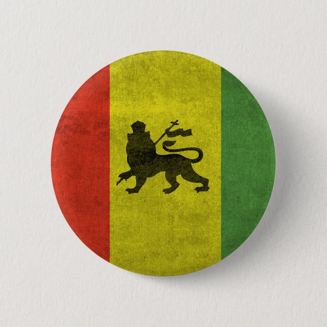 Lion of Judah 6 Cm Round Badge (Front)