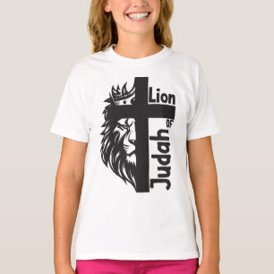 Lion of Judah Bold Half Lion Half Cross Christian T-Shirt