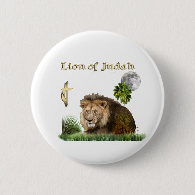 Lion of Judah Christian buttons (Front)