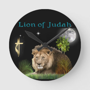 Lion of Judah Christian gifts and clothing Round Clock