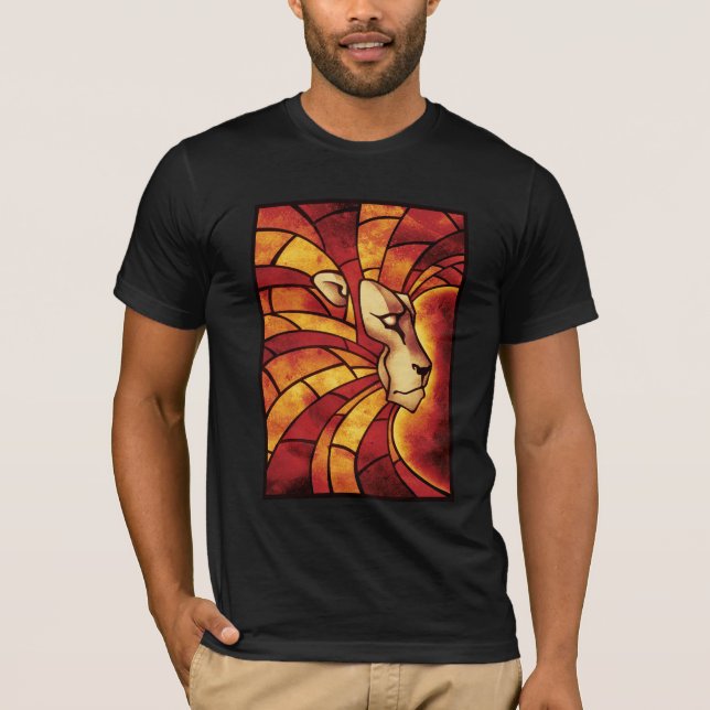 Lion of Judah - Colour Lion Rasta - Reggae Shirt (Front)