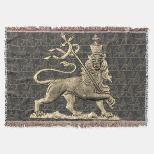 Lion of Judah Decke Jah Army Rasta Decke Throw Blanket