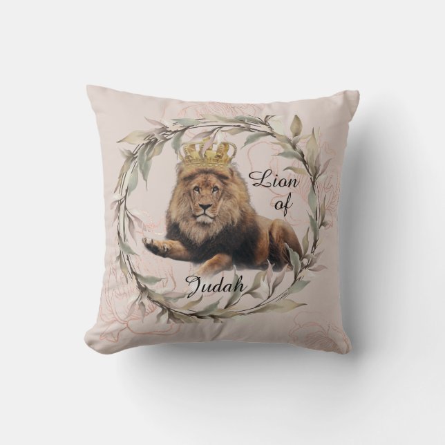 Lion of Judah Decorative Pillow Rev. 5:5 (Front)