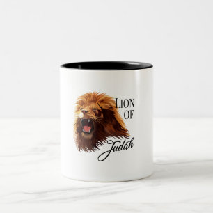Lion of Judah Evangelical Christian Biblical Two-Tone Coffee Mug