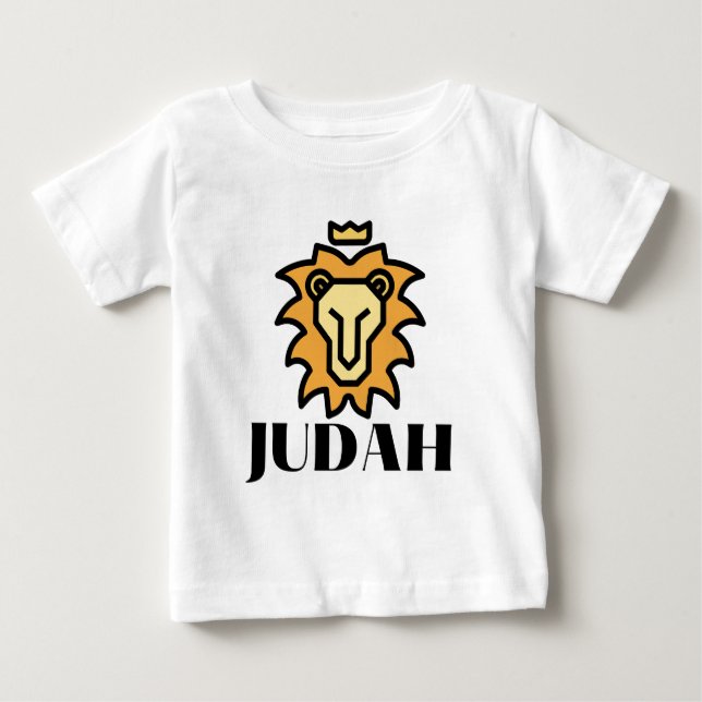 Lion Of Judah Faith Based Baby T-Shirt (Front)
