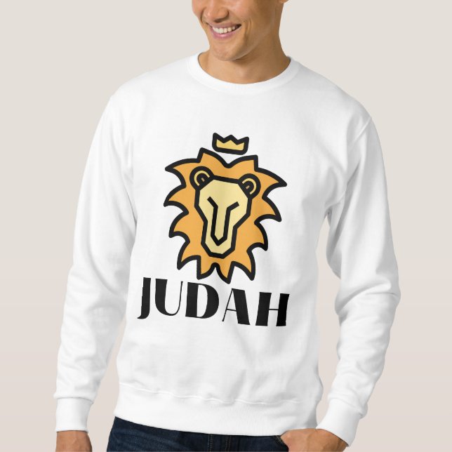 Lion Of Judah Faith Based Men's Sweatshirt (Front)