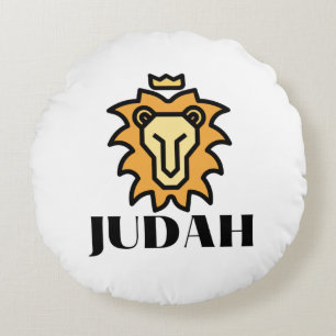 Lion Of Judah Faith Based Round Cushion