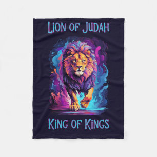 Lion of Judah Faith Jesus Christian Gift Fleece Blanket