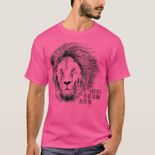 Lion of Judah Greater is He Christian T for Men Bi T-Shirt