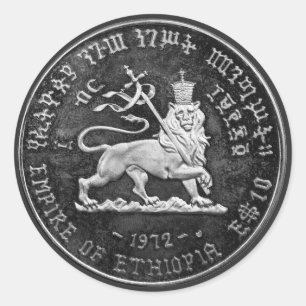 Lion of Judah Jah Army INI Haile Selassie Rasta Classic Round Sticker