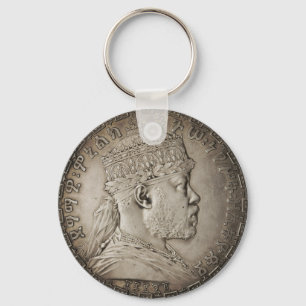 Lion of Judah Jah Army Menelik II Rasta Roots Key Ring