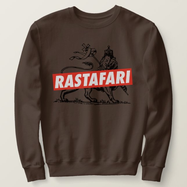 Lion of Judah Jah Rastafari Emperor Rasta Sweater (Design Front)