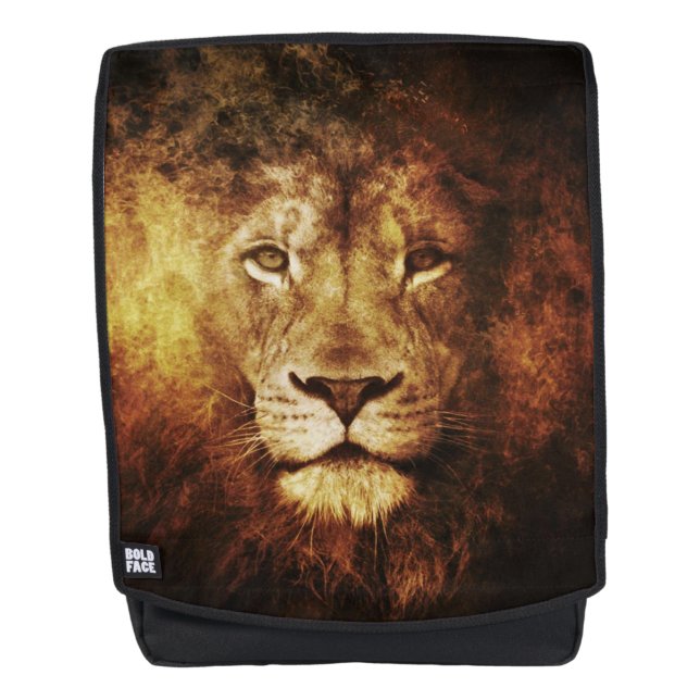 Lion of Judah - Jah Rastafari - Reggae Rucksack Backpack (Front)