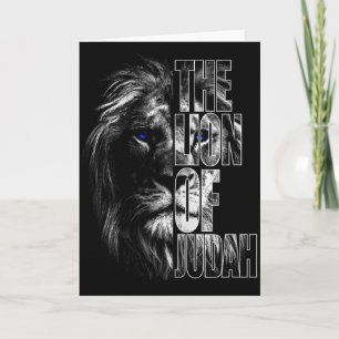Lion Of Judah Jesus Christian Faith Over Fear Prem Card