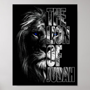 Lion Of Judah Jesus Christian Faith Over Fear Prem Poster