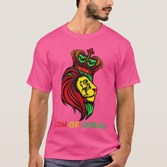 Lion Of Judah Jesus Kings Of The Jungle Lions Leo  T-Shirt (Front)