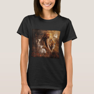 Lion Of Judah Lamb God Cross Jesus Light God T-Shirt
