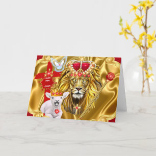 Lion Of Judah Lamb Of God Greeting Card