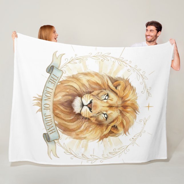 Lion of Judah Large Fleece Blanket - 60x80  (In Situ)