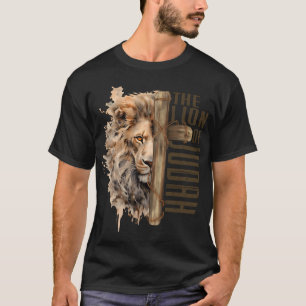 Lion Of Judah Lion Cross Christian Faith Jesus T-Shirt