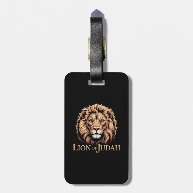 Lion of Judah Luggage Tag (Back Vertical)
