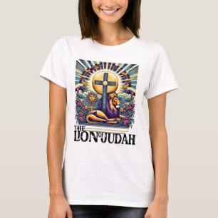 Lion Of Judah Men Women Vintage Religious Animal E T-Shirt