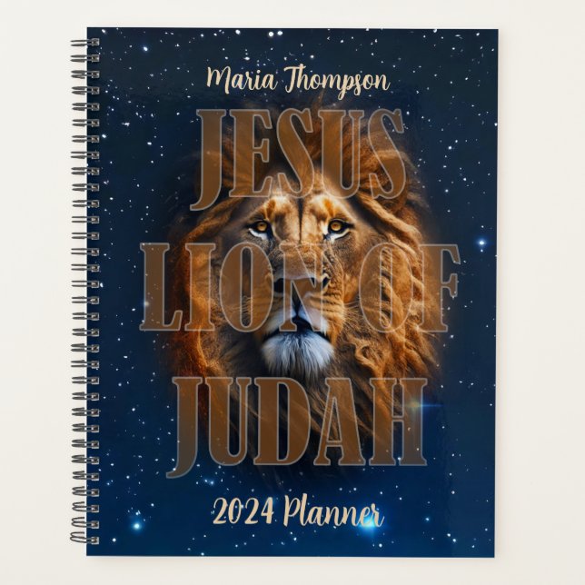 Lion Of Judah Personalised Custom Text Planner (Front)