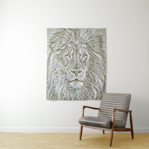 Lion of Judah Portrait Art Tapestry