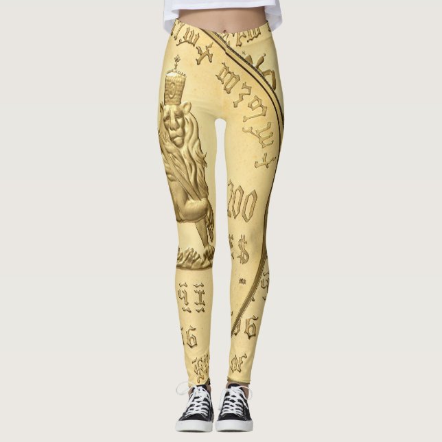 Lion of Judah - Rasta Power Yoga Leggings (Front)