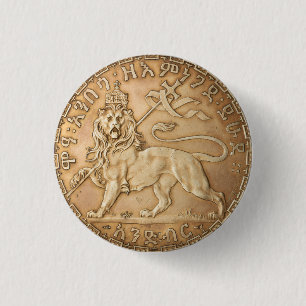 Lion of Judah Rasta Reggae Roots Jah Rastafari  3 Cm Round Badge