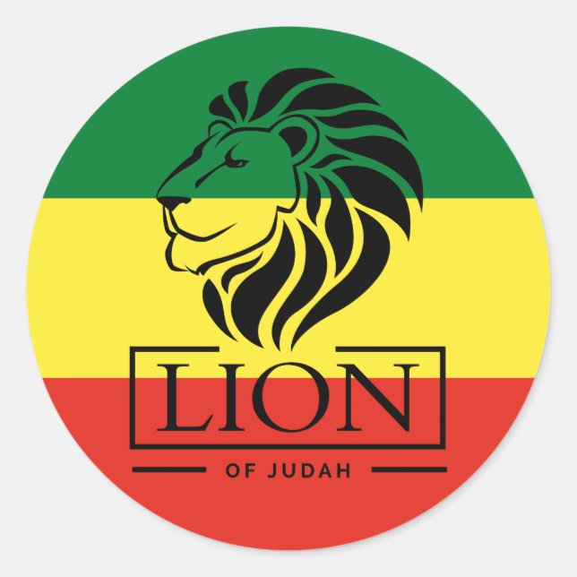 Lion of Judah - Rastafara - Jah Rastafari Sticker (Front)