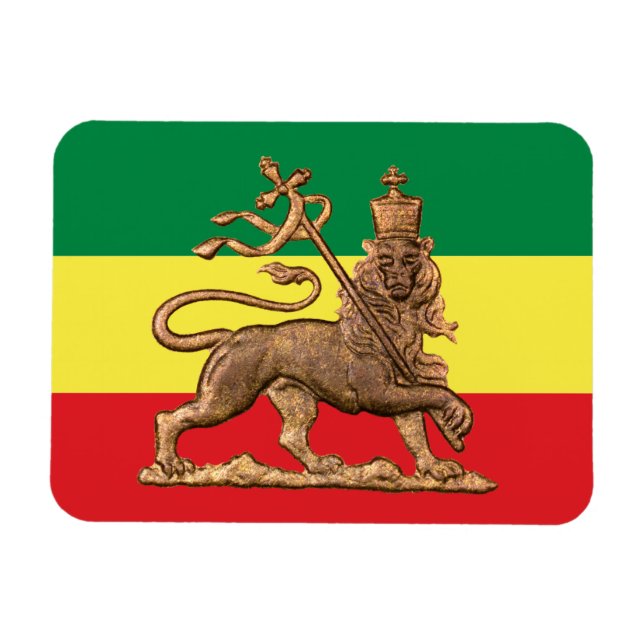 Lion of Judah - Rastafara - Reggae Rasta Magnet (Horizontal)
