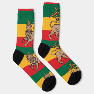 Lion of Judah Reggae Rasta Zion I-N-I Trinity Socks