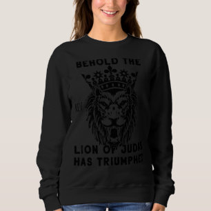 Lion Of Judah Revelation 55 Bible Verse Faith Bas Sweatshirt