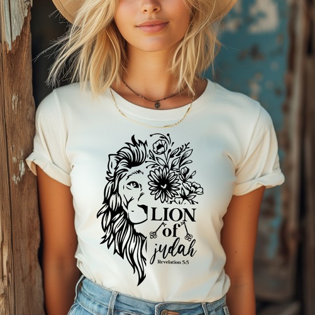 Lion of Judah Revelation 5:5 Christian T-Shirt (Express your faith with style and confidence in our Lion of Judah T-shirt. Perfect for every day.)