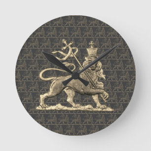Lion of Judah Uhr Jah Army Rasta Uhr Round Clock
