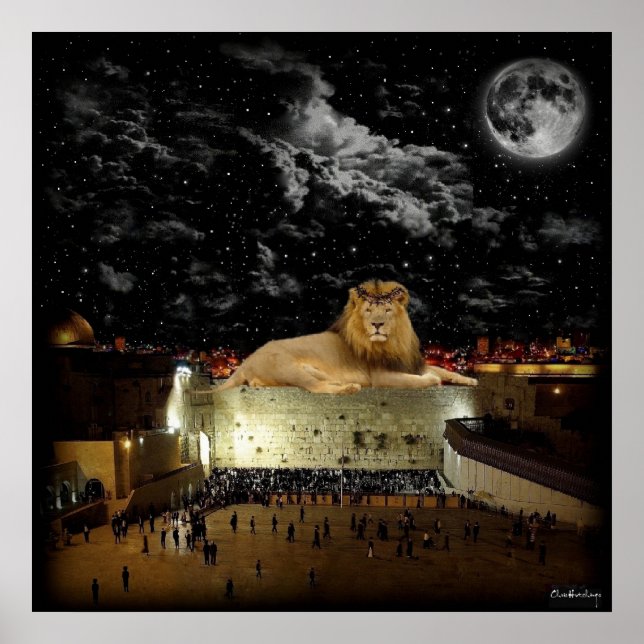 Lion Of Judah Western Wall Poster (Front)
