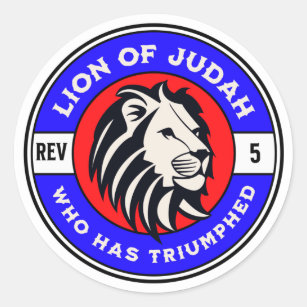Lion of Judah Who Has Triumphed Jesus Bible Classic Round Sticker